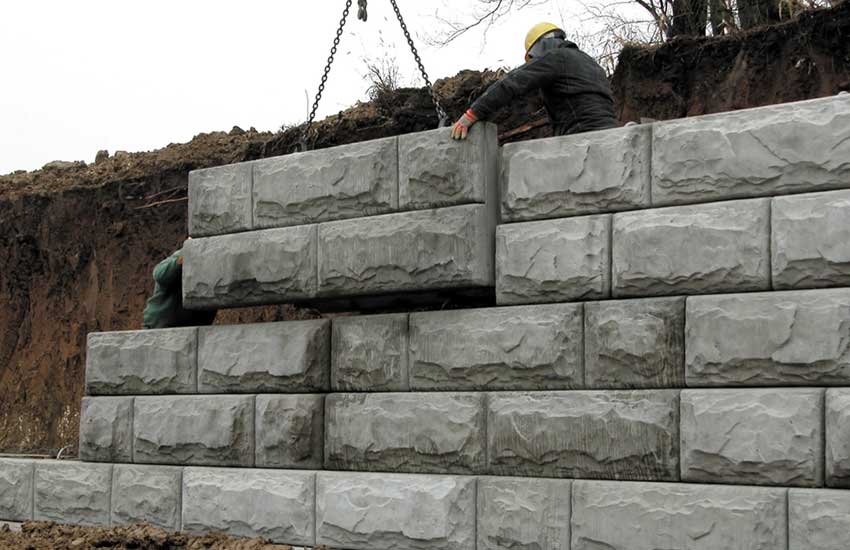Boulder Retaining Wall